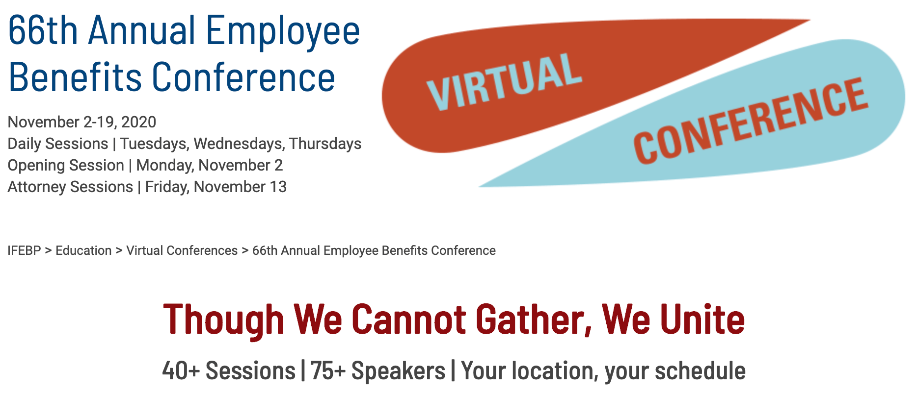 Tune in for the 66th Annual Employee Benefits Virtual Conference