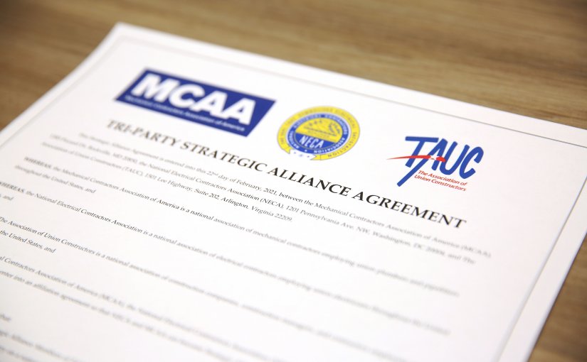 MCAA, NECA and TAUC Sign Strategic Alliance Agreement to Collaborate and Advance the Construction and Maintenance Industry