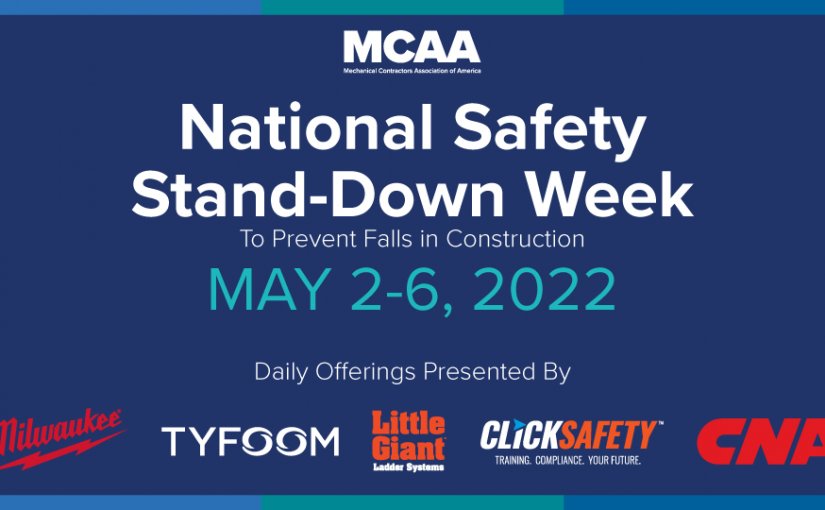 Learn from Industry Partners with MCAA’s Daily Offerings for National Safety Stand-Down Week to Prevent Falls in Construction