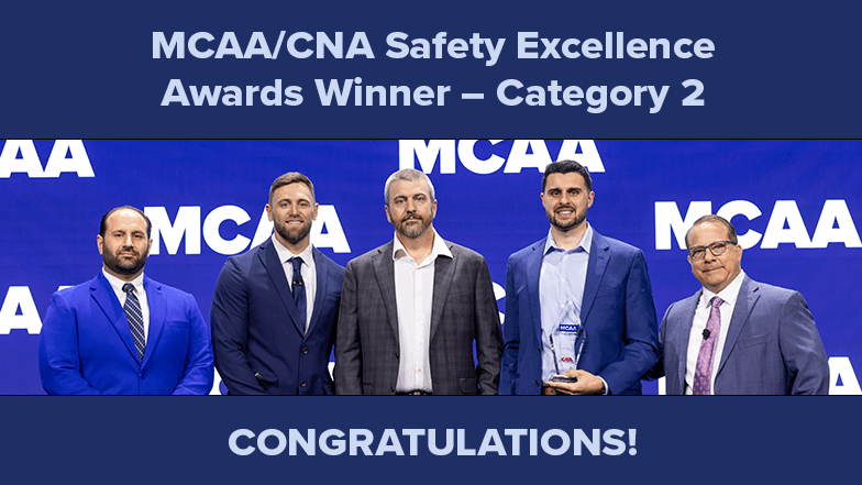Limbach, Inc- New England Earns Top MCAA/CNA Safety Award in Category 2
